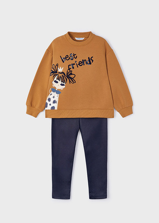 Mayoral Mini 4708-050 Komplet 2-częściowy z leginsami Caramelo