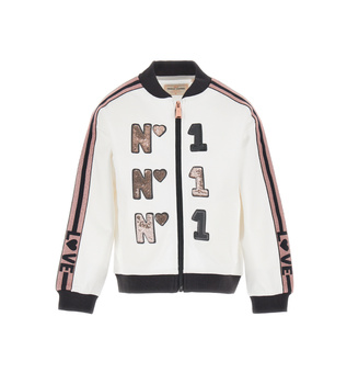 Original Marines DDA3658F Bluza zapinana na suwak dla dziewczynki  Biel