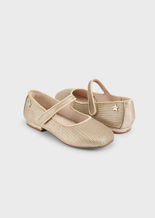 Mayoral 46469-047 Buty balerinki cekinowe Kolor Oro