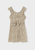 Mayoral Junior 6978-042 Sukienka z wiskozy dla dziewczynki Beżowa