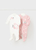 Mayoral Newborn 2734-083 Zestaw/Komplet 2 pajacyki dla dziewczynki Rosa baby