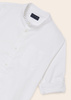 Mayoral Junior 6115-077 Koszula z długim rękawem ze stójką dla chłopca Biała