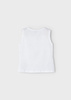 Mayoral Mini 3097-084 Koszulka bez rękawów z nitami ECOFRIENDS  Blanco