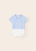 Mayoral Newborn 1765-088 Body z kołnierzykiem z krótkim rękawem  Celeste