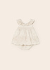 Mayoral Newborn 1814-037 Sukienka wizytowa haftowana z pasującymi majteczkami dla dziewczynki Lino