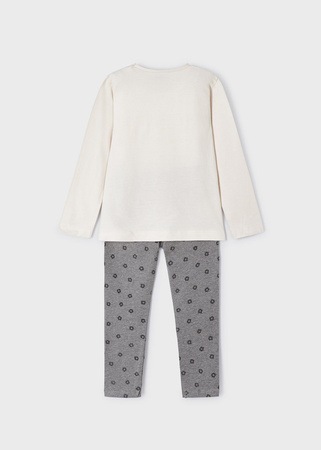 Mayoral Mini 4787-084 Komplet z leginsami dla dziewczynki Cekinowe domki Acero vig