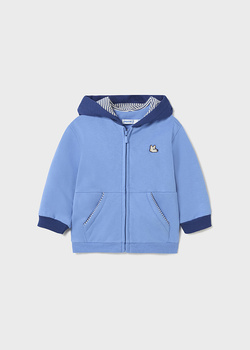 Mayoral Baby 2446-036 Bluza z kapturem zapinana na suwak dla chłopca Cielo