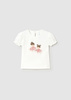 Mayoral Baby 1041-048 Koszulka z krótkim rękawem z aplikacją 3D Crudo - rosado