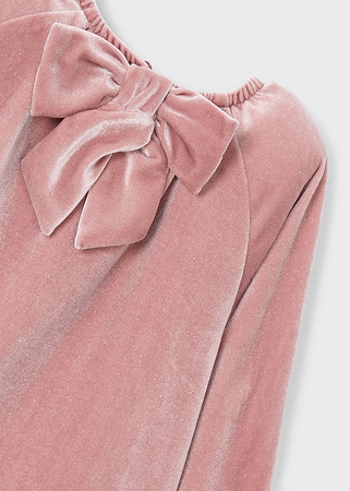 Mayoral Mini 4923-046 Sukienka aksamitna z błyskiem Maquillaje