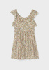 Mayoral Junior 6978-042 Sukienka z wiskozy dla dziewczynki Beżowa