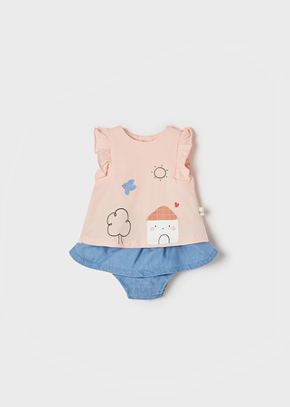 Mayoral Newborn 1859-031 Komplet Lyocell Tencel ECOFRIENDS dla dziewczynki Jeans&róż