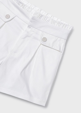 Mayoral Mini 3207-047 Krótkie spodenki dla dziewczynki Białe