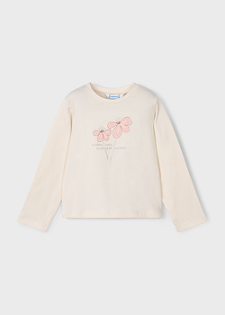 Mayoral Mini 178-010 Koszulka z długim rękawem z aplikacją Macchiato