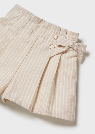 Mayoral Baby 1902-019 Spódnico-spodnie w paski dla dziewczynki Beż