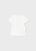 Mayoral Baby 1005-048 Koszulka z krótkim rękawem z aplikacją 3D  Blanco