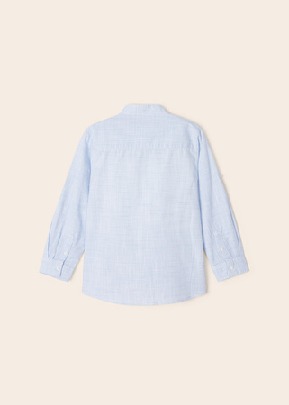 Mayoral Mini 3168-050 Koszula z długim rękawem ze stójką dla chłopca Niebieska
