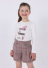 Mayoral Mini 4216-049 szorty w kratę dla dziewczynki  Orquidea