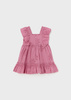 Mayoral Baby 1913-089 Sukienka z haftem i falbanami Hibiscus