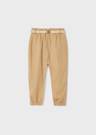 Mayoral Mini 3503-054 Spodnie z paskiem dla dziewczynki Brązowe