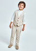 Mayoral Mini 3576-024 Spodnie lniane chino dla chłopca Beżowe