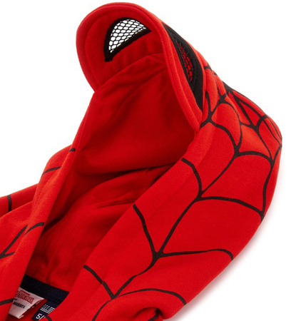 Original Marines DDAV2757B Bluza z kapturem dla chłopca Marvel Spiderman Czerwona