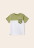 Mayoral Mini 3006-094 Koszulka z krótkim rękawem dla chłopca ECOFRIENDS Biało-zielona
