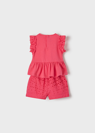 Mayoral Baby 1246-020 Komplet 2-częściowy ze spodenkami dla dziewczynki Fuksja