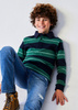 Mayoral Junior 7182-039 Koszulka polo z długim rękawem ECOFRIENDS dla chłopca Menta