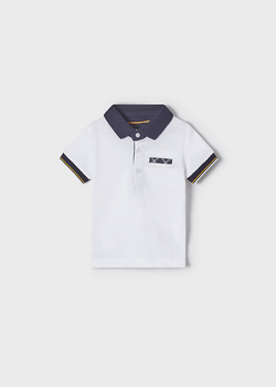 Mayoral Baby 1102-093 Koszulka polo dla chłopca biała