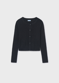 Mayoral Junior 6350-094 Sweter trykotowy w prążek Negro