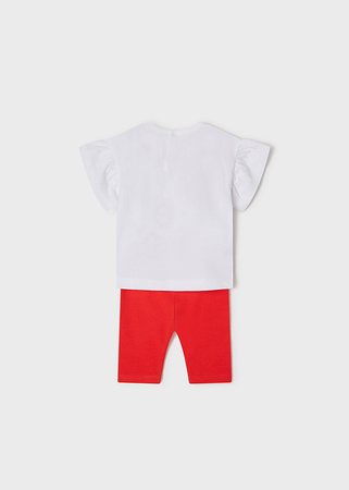 Mayoral Baby 1722-067 Komplet z krótkimi leginsami dla dziewczynki Kotki Czerwony