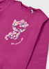 Mayoral 2012-017 Koszulka z długim rękawem z nadrukiem Magenta