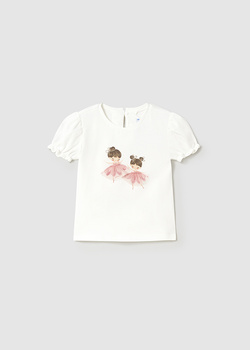 Mayoral Baby 1041-048 Koszulka z krótkim rękawem z aplikacją 3D Crudo - rosado