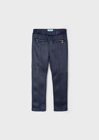 Mayoral Mini 4545-093 Długie spodnie z serży dla dziewczynki Marino