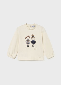 Mayoral Baby 2075-079 Koszulka z długim rękawem z aplikacją Mac-marino