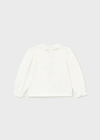 Mayoral Baby 2006-070 Koszulka z długim rękawem z aplikacją dziewczynki Crudo rojo