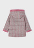 Mayoral Mini 4408-061 Płaszcz dla dziewczynki w kratę Orquidea