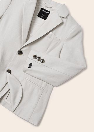 Mayoral Mini 3452-043 Marynarka z lnem dla chłopca Beżowa