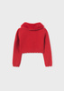 Abel&Lula 5862-075 Sweterek/bolerko z odpinanym futerkowym kołnierzem dla dziewczynki  Rojo