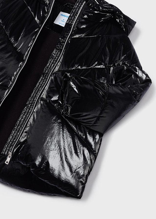 Mayoral Mini 4487-046 Kurtka zimowa metaliczna dla dziewczynki ECOFRIENDS Kolor czarny