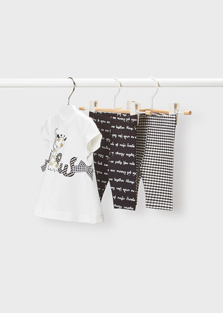 Mayoral Baby 1721-014 Komplet 3-częściowy z leginsami dla dziewczynki