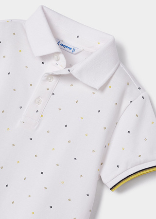 Mayoral Mini 3150-027 Koszulka polo z krótkim rękawem dla chłopca Biała