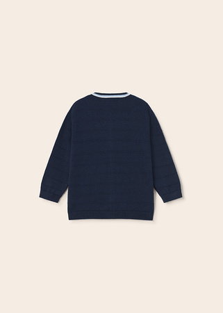 Mayoral Baby 1374-086 Kardigan z gładkiej dzianiny ECOFRIENDS dla chłopca Granatowy