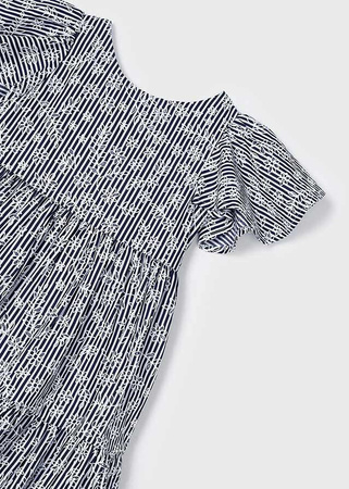 Mayoral Mini 3940-023 Sukienka w paski dla dziewczynki Tinta