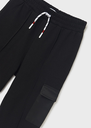 Mayoral Junior 6585-041 Spodnie sportowe z dzianiny dla dziewczynki Czarne