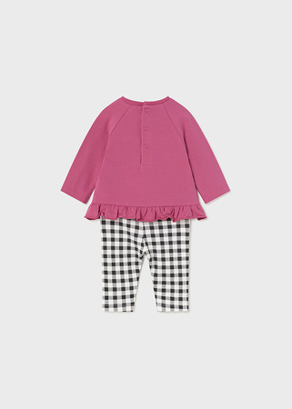 Mayoral Newborn 1745-068 Komplet z bawełny 4-częściowy dla dziewczynki ECOFRIENDS Różowy
