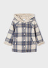 Mayoral Mini 4408-062 Płaszcz dla dziewczynki w kratę Marino