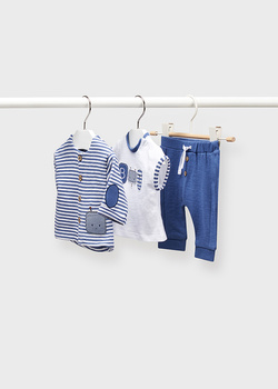 Mayoral Newborn  1862-015 Komplet 3-częściowy dla noworodka ECOFRIENDS Niebieski