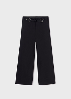 Mayoral Junior 6543-003 Spodnie cropped z dzianiny Negro