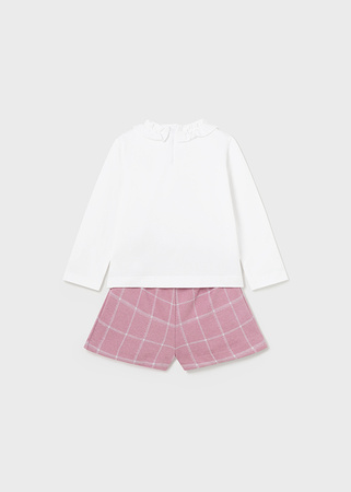 Mayoral Baby 2242-079 Komplet 2-częściowy z bermudami dla dziewczynki Rubor